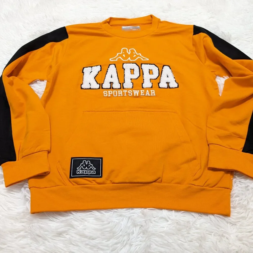 Kappa Unisex Crew Neck Orange with Black Pullover Loopknit 8Yrs Sweatshirt NWOT - Picture 8 of 8